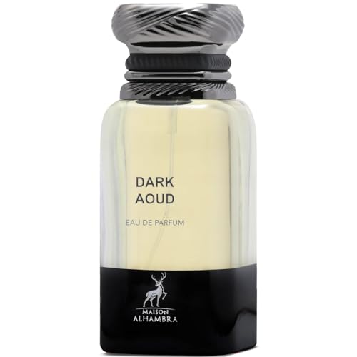 Maison Alhambra Dark Aoud – Spicy, Woody, Oud, Oriental – Eau de Parfum Spray Long-Lasting Fragrance for Unisex, 2.7 Ounce / 80 ml