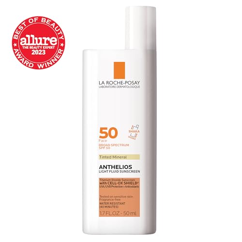 La Roche-Posay Ultra-Light, Tinted Mineral Sunscreen for Face SPF 50, Light