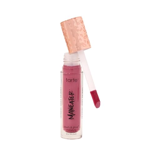 tarte maneater blush & glow cheek plump – Lightweight Cheek Tint & Illuminator with Coconut Water & Hyaluronic Acid for Hydrated, Radiant Finish,Vegan & Cruelty-Free, full size, fuchsia