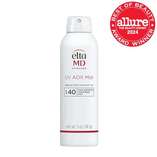 EltaMD UV AOX Mist 100% Mineral Sunscreen Spray, SPF 40, 5 oz