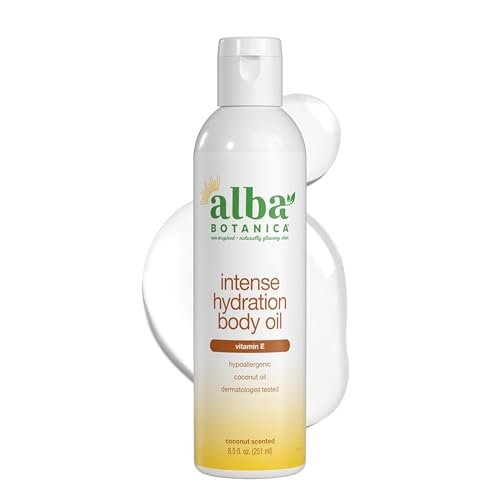 Alba Botanica Intense Hydration Body Oil, with Kukui Nut and Viamin E, 8.5 Oz (Packaging May Vary)