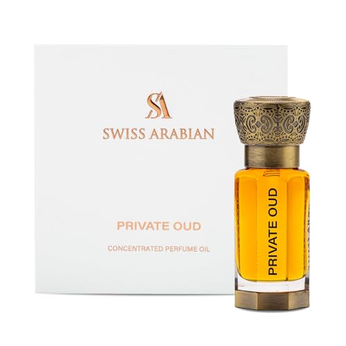 Swiss Arabian Private Oud - Luxury Products From Dubai - Long Lasting, Addictive Personal Perfume Oil Fragrance - A Seductive Signature Aroma - 0.4 Oz