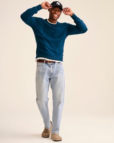 The Original Cashmere Crewneck Sweater Men's (US, Alpha, X-Large, Regular, Regular, Peacock Blue)