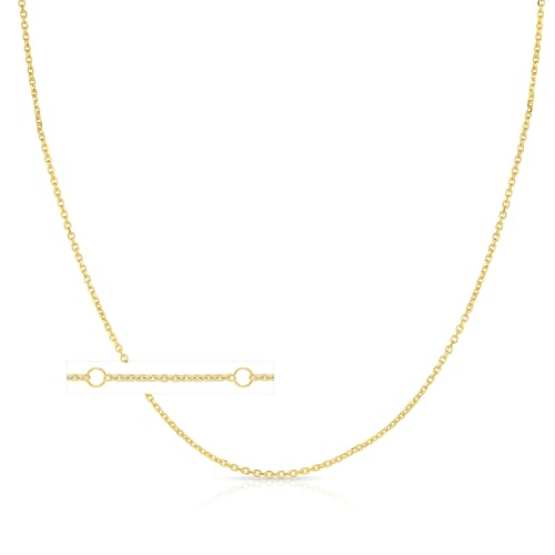 Floreo 14k Yellow Gold 1.1" Greek Key Jesus Crucifix Two-Tone Cross Charm Pendant with Adjustable Chain Necklace, 18 Inch