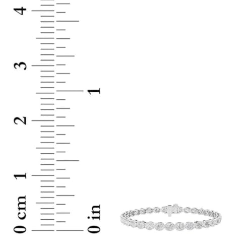 P3 POMPEII3 Pompeii 15Ct TW East West Oval Bezel Diamond Tennis Bracelet 14k Gold 7" Lab Grown (F/G,VS1-VS2)