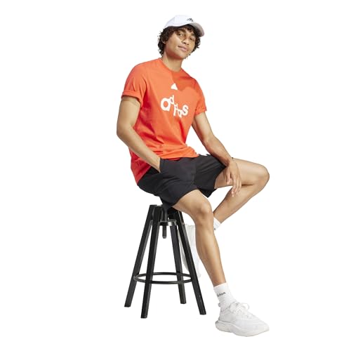 adidas Men's Graphic Printed T-Shirt, Bright Red, Large