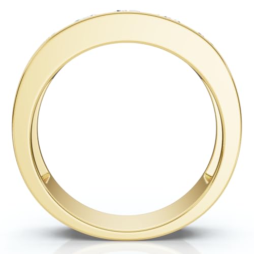 P3 POMPEII3 Pompeii 1 1/4Ct Channel Set Men's Diamond Wedding Anniversary Ring 14K Gold - Size 10.5