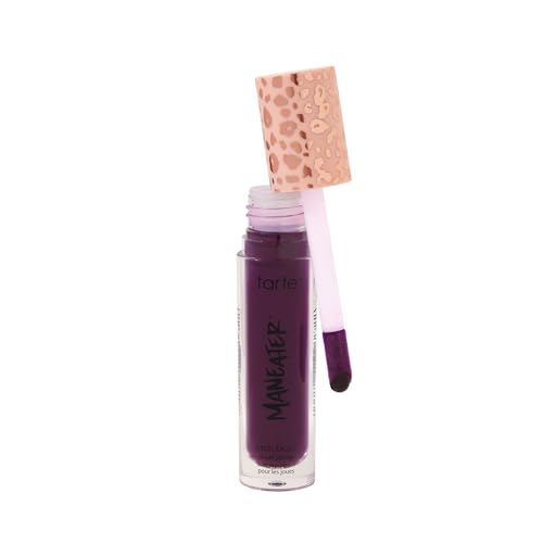 tarte maneater satin blush cheek plump – Lightweight Liquid Blush Infused with Coconut Water, Hyaluronic Acid & Vitamin E for a Hydrated Cheek Tint, Vegan & Cruelty-Free, full size, plum