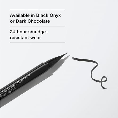 Clinique High Impact Easy Liquid Eyeliner | Waterproof, Long Lasting, Smudge Resistant + Safe For Sensitive Eyes, Black, 1 Count
