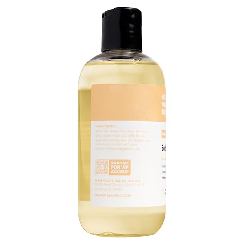 Her Fantasy Box | Body Splash Vanilla Drip Fragrance Oil – Warm Vanilla Sugar Scent with Creamy Cashmere & Sandalwood, Lightweight Hydrating Body Oil, Vegan & Cruelty Free