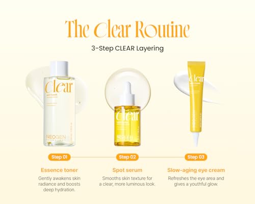 Neogen Next Clear Essence Toner 210ml, 7.1 fl oz – Dark Spot Targeting Toner with Vitamin C, Niacinamide & Vitamin P (Rutin) | Even Skin Tone + Firming | Sensitive Skin Tested | K-Beauty