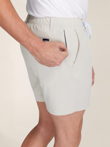 Chubbies Everywear Men’s Shorts – Mens Shorts Casual 6in Inseam, Elastic Waist, Water-Resistant, Zipper Pocket (Khakinators, Medium)