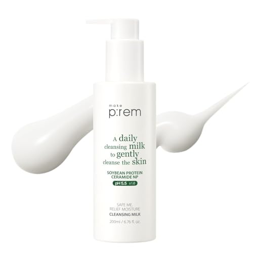 MAKE P:REM Safe Me. Relief Moisture Cleansing Milk, 6.76 fl.oz. (200mL)