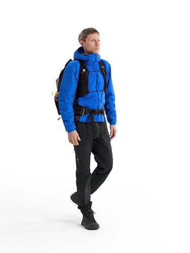 Arc'teryx Atom Hoody Men's | Lightweight Insulated Jacket for Men with Hood | Moisture and Wind Resistance | Fluidity/Black Sapphire, Large