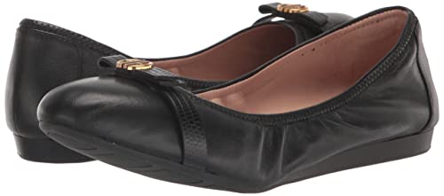 Cole Haan Women's TOVA Bow Ballet Flat, Black Leather, 10