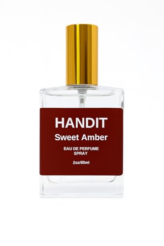 HANDIT Sweet Amber Eau de Parfum Spray 60 ml / 2 fl oz – Inspired by BR540 – Long-Lasting Unisex Fragrance with Notes of Jasmine, Saffron & Amberwood