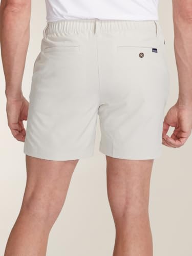 Chubbies Everywear Men’s Shorts – Mens Shorts Casual 6in Inseam, Elastic Waist, Water-Resistant, Zipper Pocket (Khakinators, Medium)