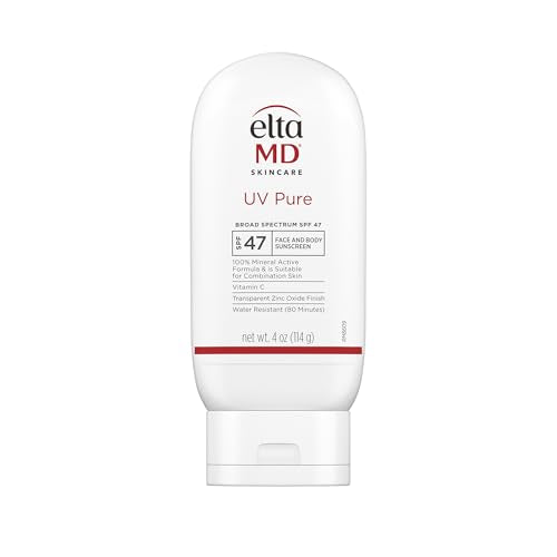 EltaMD UV Pure 100% Mineral Sunscreen, SPF 47 For Kids and Adults, 4 oz