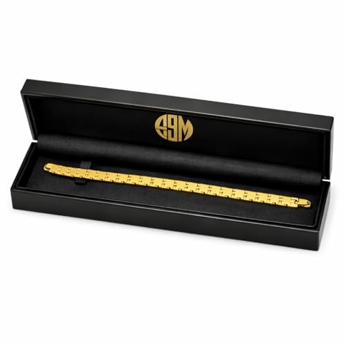SHOP WGS 14K Solid Yellow Gold H-Link Bracelet for Women & Men 7.5"