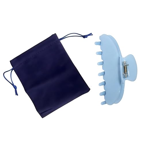 OideGuiing Durable Acetate Hair Clips - 4-Inch Wathet Blue Claw Clips for Fine and Thick Hair (Wathet Blue)