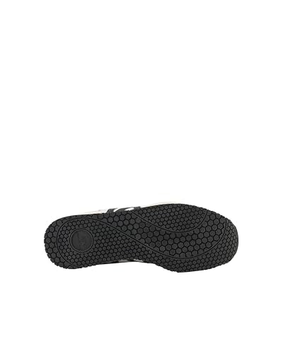 A|X ARMANI EXCHANGE mens Lace Up Logo Sneaker, Optical White + Black, 9 US