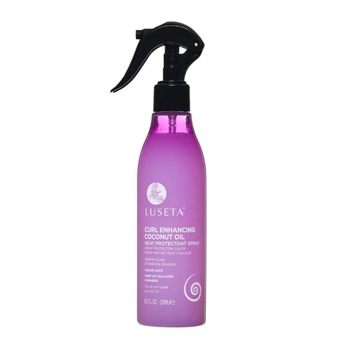 Luseta Curl Heat Protectant Spray for Curly & Wavy Hair, 8.5 oz