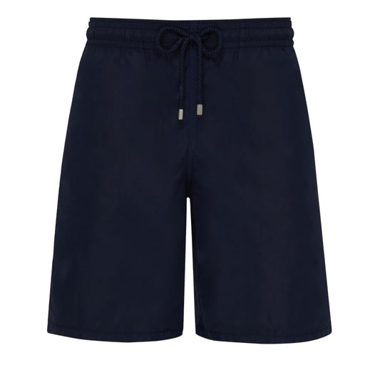 Vilebrequin Men Long Swim Trunks Solid, L, Navy Blue