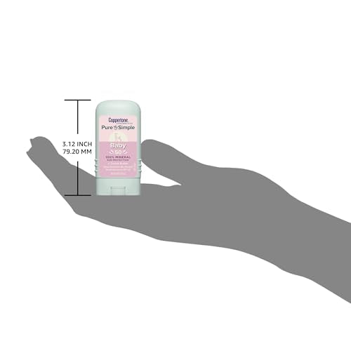 Coppertone Pure and Simple Baby Sunscreen Stick SPF 50, 0.49 OZ