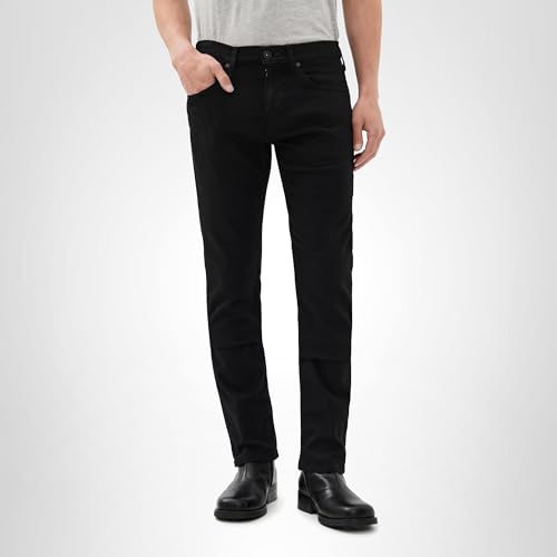 PAIGE Men's Federal Transcend Slim Straight Jeans, Black Shadow, 36