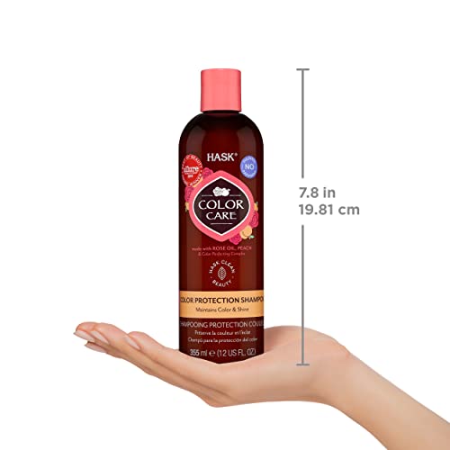 HASK Color Care Shampoo + Conditioner Set for Color-Treated Hair | Sulfate-Free, Paraben-Free, Gluten-Free, Vegan, Cruelty-Free, Color Safe | 12oz each