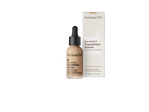 Perricone MD No Makeup Foundation Serum - Semi-Matte Hydrating Liquid Foundation Makeup - Fragrance Free, Vegan, Cruelty-Free - Buildable Medium Coverage for Dark Spots & Uneven Tone, Ivory, 1 fl oz