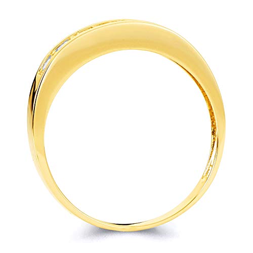 14k Yellow Gold SOLID Men's Wedding Band - Size 9