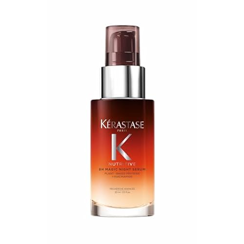 Kerastase Nutritive 8H Magic Night Serum - Overnight Treatment for Dry Hair, Enhances Shine, With Plant-Based Proteins, 1.01 Fl Oz, Travel Size