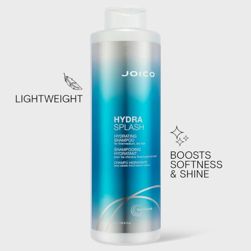 Joico HydraSplash Hydrating Shampoo | For Fine, Medium, Dry Hair | Replenish Moisture | Add Hydration & Softness | With Sea Kelp & Coconut Water | 33.8 Fl Oz