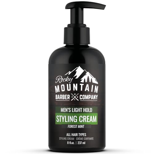 Rocky Mountain Barber Company Mens Hair Styling Cream, 8 oz