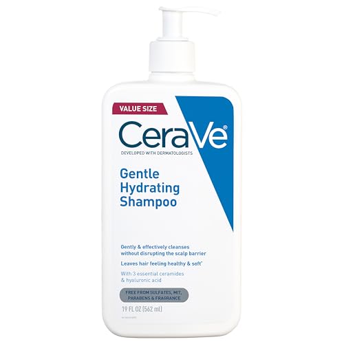 CeraVe Gentle Hydrating Shampoo with Hyaluronic Acid for Hair & Scalp, 19oz