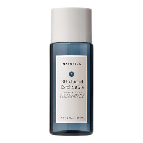 Naturium BHA Liquid Exfoliant 2%, Leave-on Face & Skin Care Exfoliating Pore Treatment, with Salicylic Acid & Bioactive Fruit Acids, Packaging May Vary, 4 oz