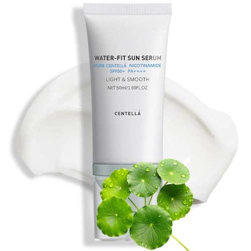 BAISEN DIARY Centella Sunscreen SPF 50 PA++++, Hyalu Cica Water-Fit Sun Serum, Lightweight Sunscreen with Centella Asiatica, Hydrating & Non-Greasy Sun Protection for Sensitive Skin