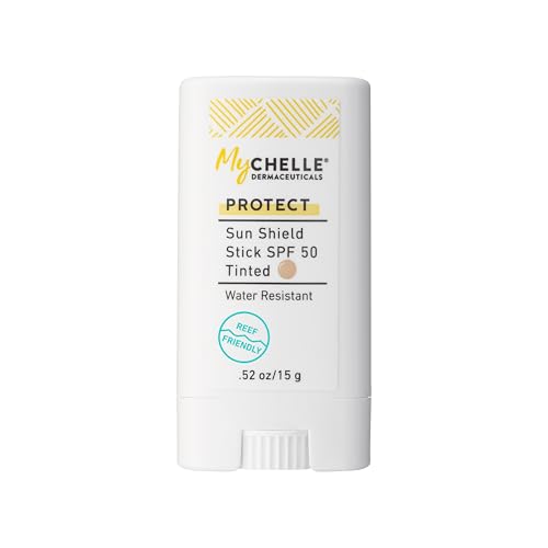 MyCHELLE Sun Shield Stick SPF 50 Tinted - Mineral Reef Safe Sunscreen for Face