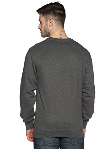 Klizzer Luxury Sweat Shirts, Men - Ultra Soft Men’s Fleece Pullover - 100% Cotton Sweatshirts - Warm Heavy Weight Regular Fit - Plain Crewneck Top for Adults (Charcoal, L)