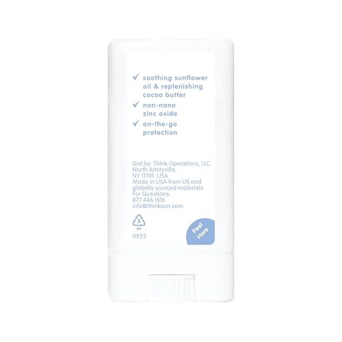 Thinksport Mineral Sunscreen Stick SPF 30, 0.64 Oz, Water Resistant & Vegan