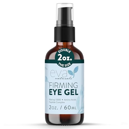 Eva Naturals Eye Gel, Peptides & Hyaluronic Acid, Dark Circles, 2 oz