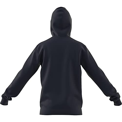 adidas Men's Essentials Fleece Hoodie, Legend Ink/White, Large