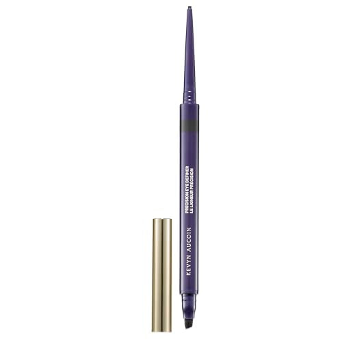 Kevyn Aucoin Precision Eye Definer + brush, black (kohl) color: Eyeliner pencil, self-sharpening, smudge-free. Easy precise application. 12-hour long-wearing. Define eyes for sharp and smooth lines