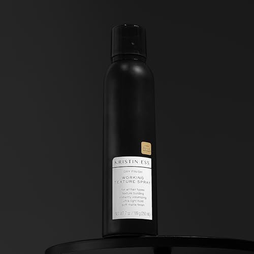 Kristin Ess Dry Texture Hair Spray for Women | Professional Salon | Light Hold Texturizing Styler + Volumizing Hairspray for Curls, Waves + Fine Hair | Soft Matte Finishing | Fresh Pear Fragrance, 7oz