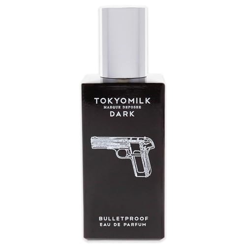 TOKYOMILK Dark Bulletproof Eau de Parfum, 1.6 fl oz, 47.3 ml - Warm Coconut, Sultry Teas, Ebony Woods, & Ecotic Spice - Sophisticated & Elegant Design, Men & Women’s Perfume, Eau de Parfum Spray