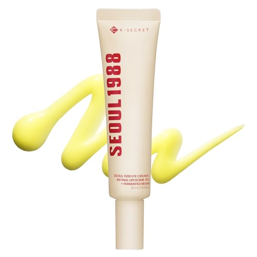 K-SECRET SEOUL 1988 Retinal Eye Cream | Retinal Liposome 4% for Dark Circles & Crow's Feet Care | Niacinamide, Bakuchiol, and Fermented Bean | Korean Skincare, 30ml / 1.01 fl oz