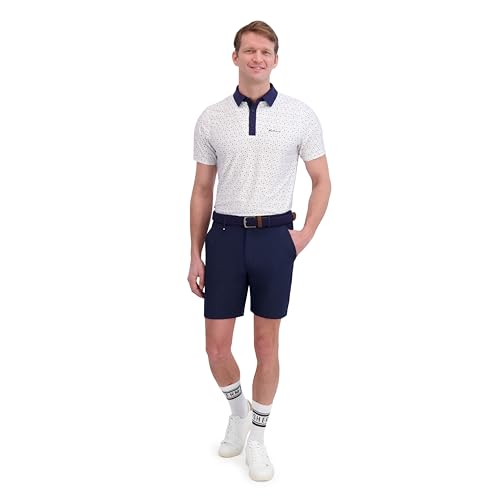 Ben Sherman Men's Performance Golf Shirts– Stretch, Extra Soft Fabric, Moisture-Wicking, Odor Resistant, Coral, X-Large