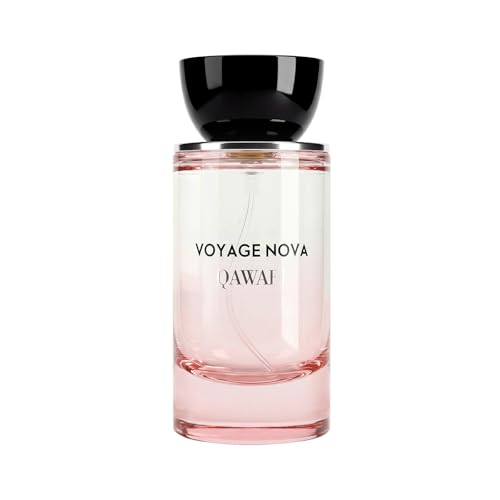 QAWAFI Voyage Nova Eau de Parfum for Women, Lychee Bergamot Ginger, Rose Peony Cocoa Blossom, Elegant Patchouli, Long Lasting Spring Fall Perfume, 50ml &1.7fl oz
