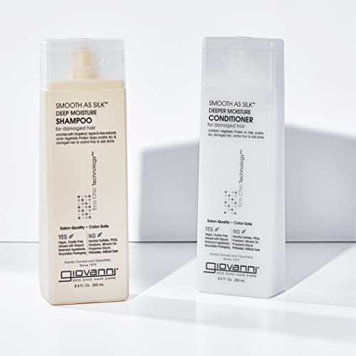 GIOVANNI Smooth As Silk Deeper Moisture Conditioner, 8.5 oz (3 Pack)